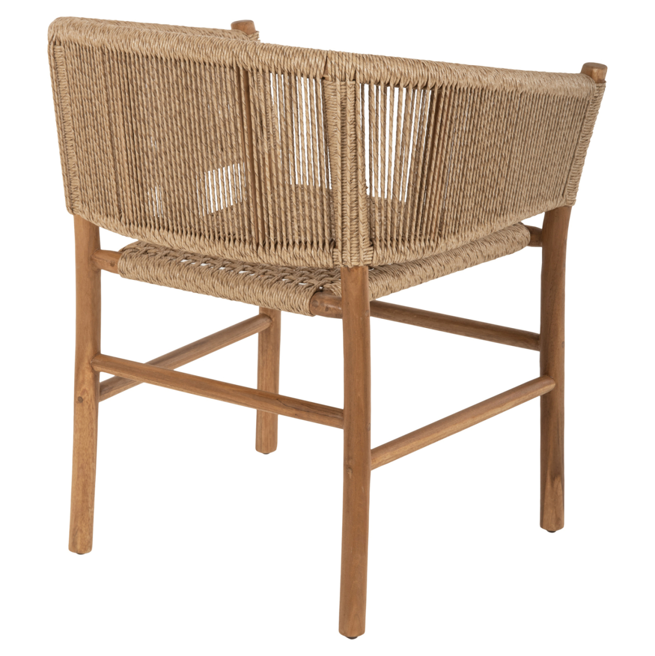 ARMCHAIR IRVINE HM9822 TEAK WOOD-SYNTHETIC ROPE IN NATURAL COLOR 64x56x76Hcm. [5]