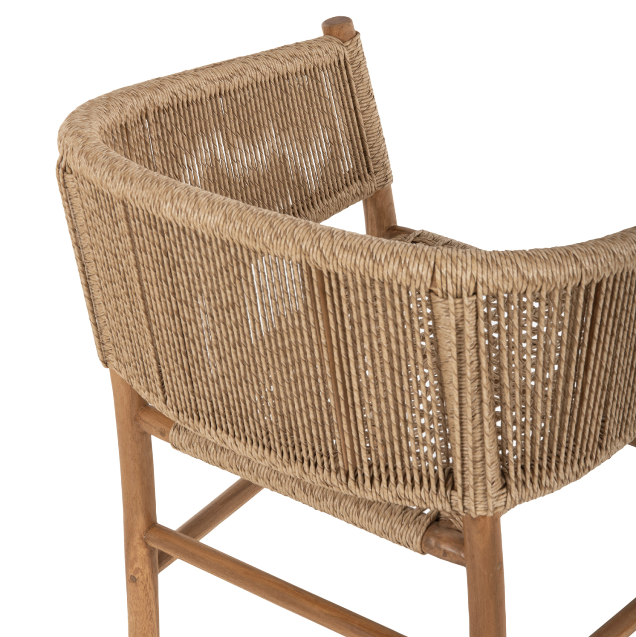 ARMCHAIR IRVINE HM9822 TEAK WOOD-SYNTHETIC ROPE IN NATURAL COLOR 64x56x76Hcm. [9]