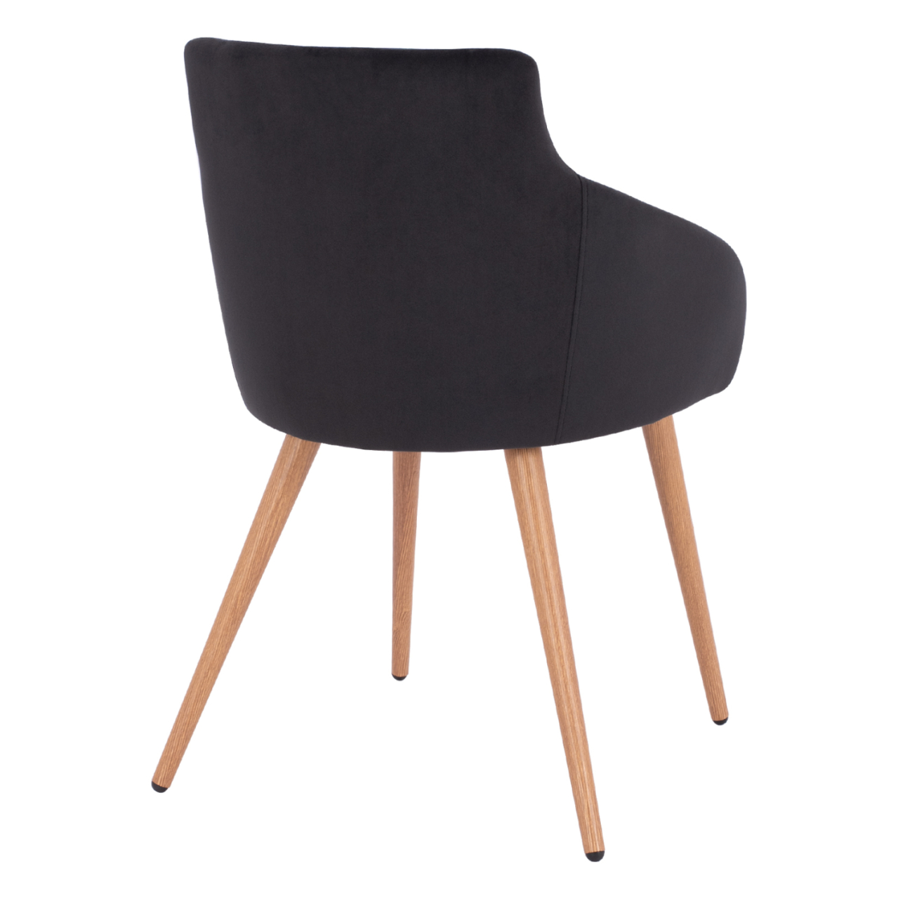 Armchair Ivy Velvet Black with metallic legs HM8546.04 53x55x79cm [5]