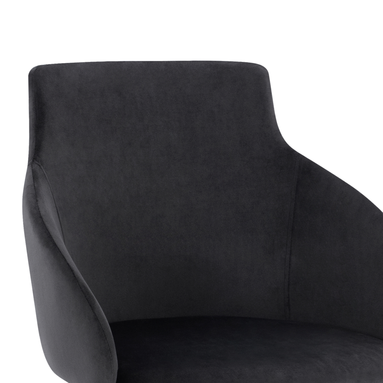 Armchair Ivy Velvet Black with metallic legs HM8546.04 53x55x79cm [7]