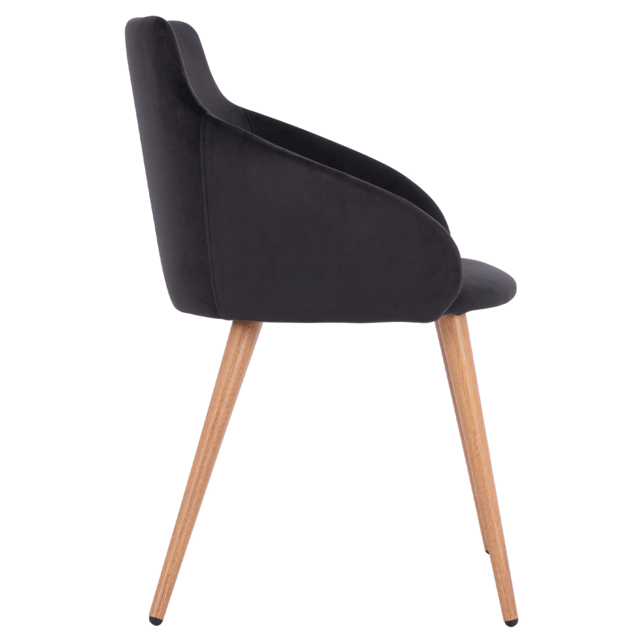 Armchair Ivy Velvet Black with metallic legs HM8546.04 53x55x79cm [4]