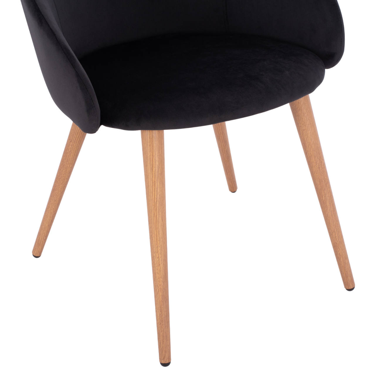 Armchair Ivy Velvet Black with metallic legs HM8546.04 53x55x79cm [9]