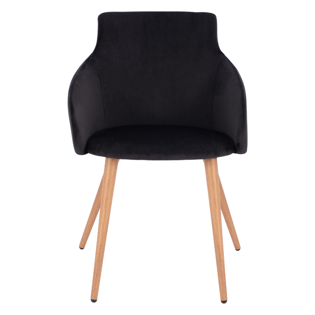 Armchair Ivy Velvet Black with metallic legs HM8546.04 53x55x79cm [3]