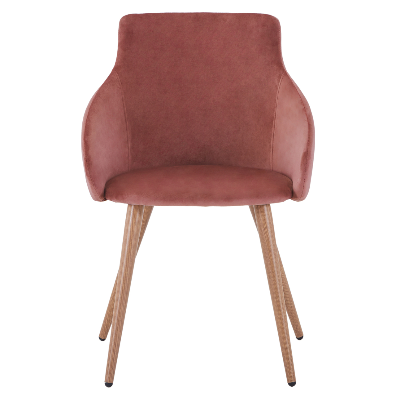 ARMCHAIR IVY VELVET DUSTY PINK AND METAL LEGS HM8546.02 55x55x80Y cm. [3]