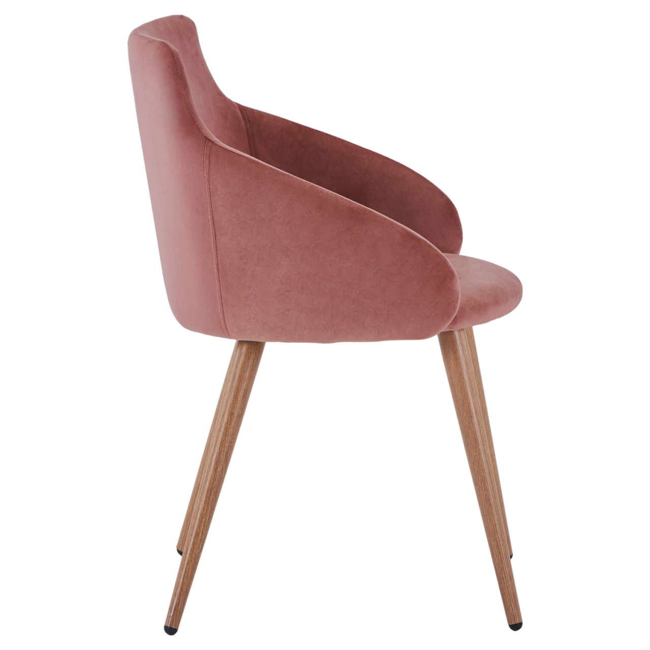 ARMCHAIR IVY VELVET DUSTY PINK AND METAL LEGS HM8546.02 55x55x80Y cm. [4]