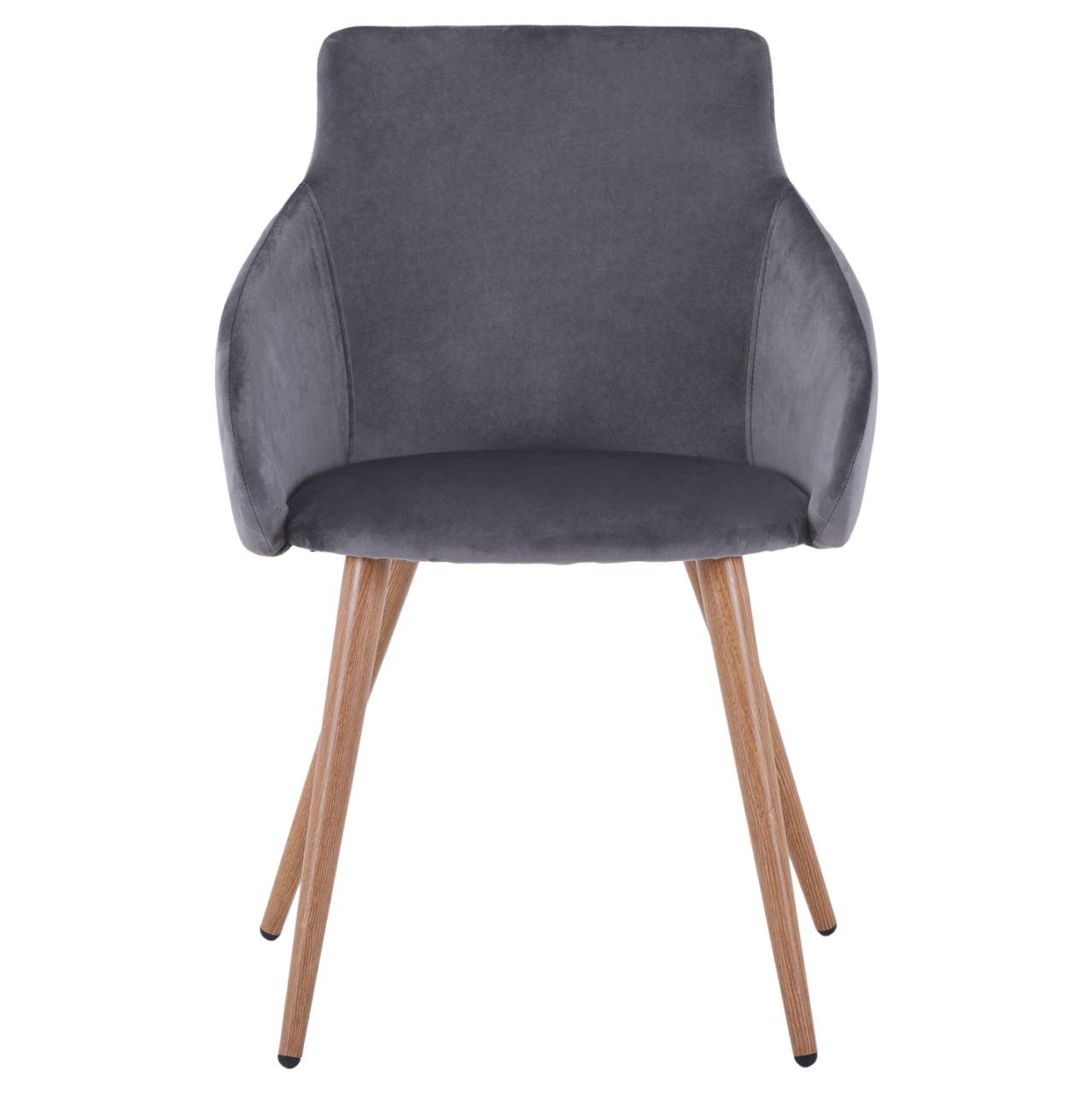 Armchair Ivy Velvet Grey and metallic legs HM8546.01 55x55x80 cm [3]