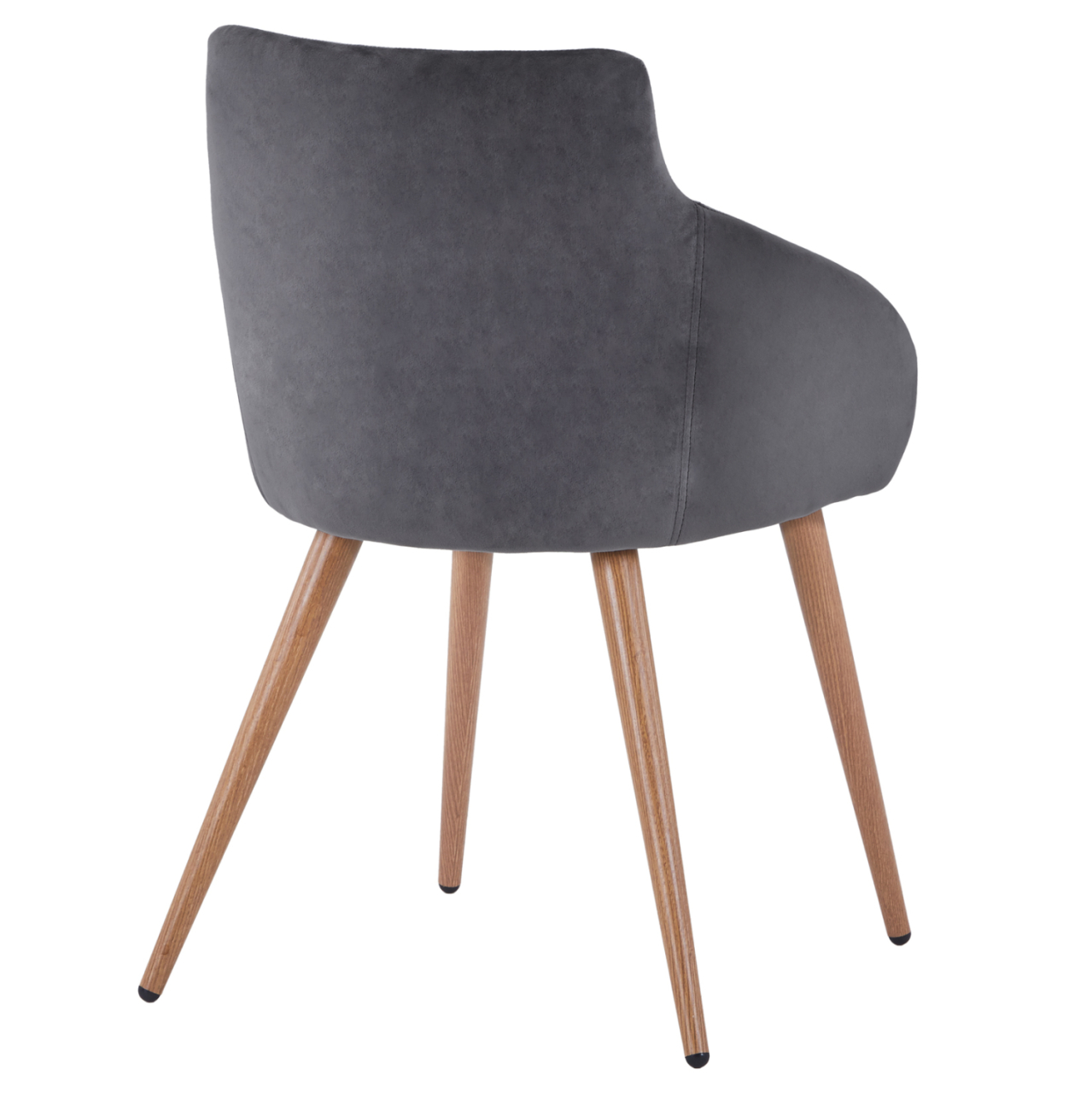 Armchair Ivy Velvet Grey and metallic legs HM8546.01 55x55x80 cm [5]