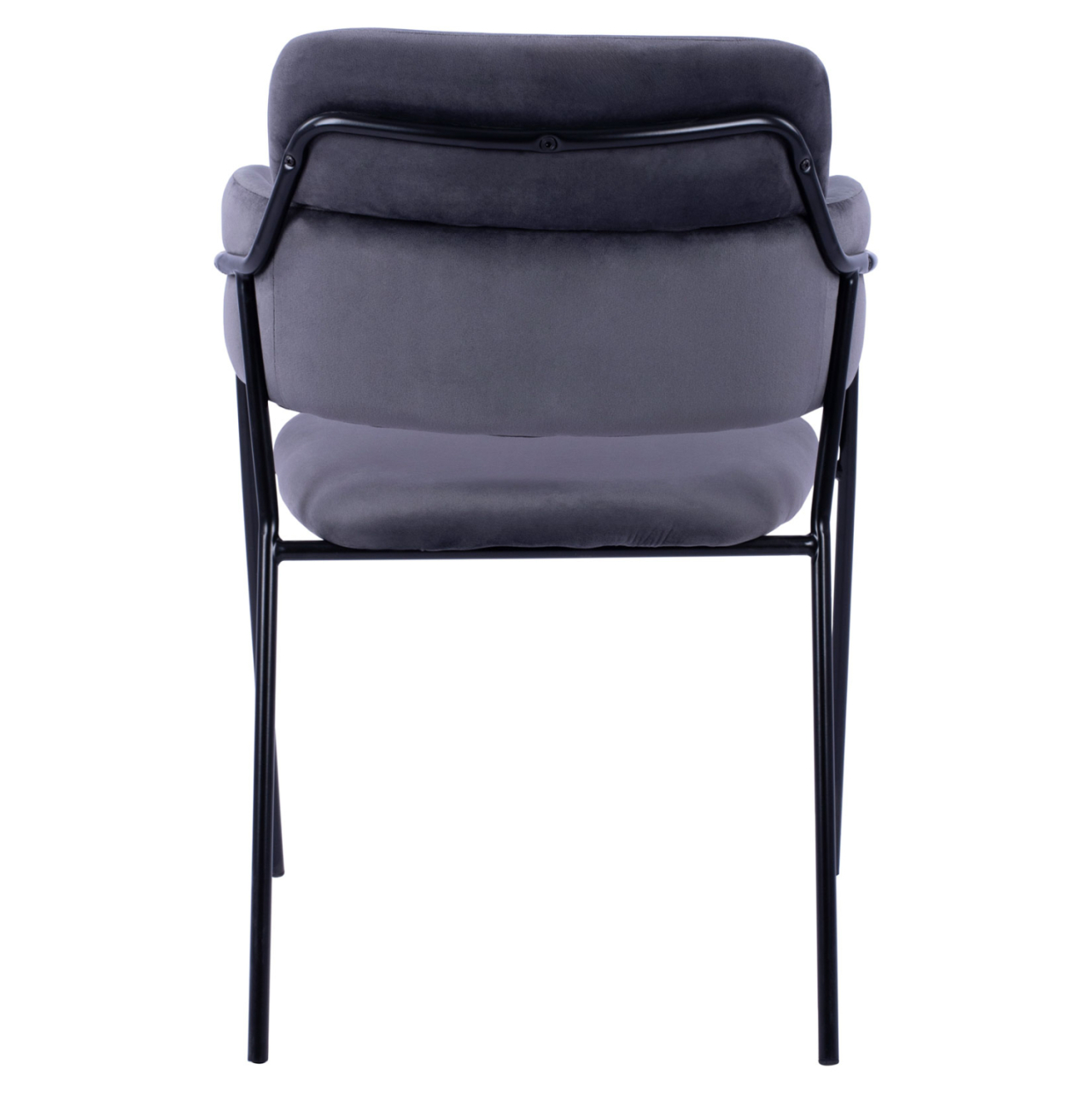 Armchair Kelso HM8521.01 Velvet Dark Grey and Black Leg 52,5x52x80 cm [6]