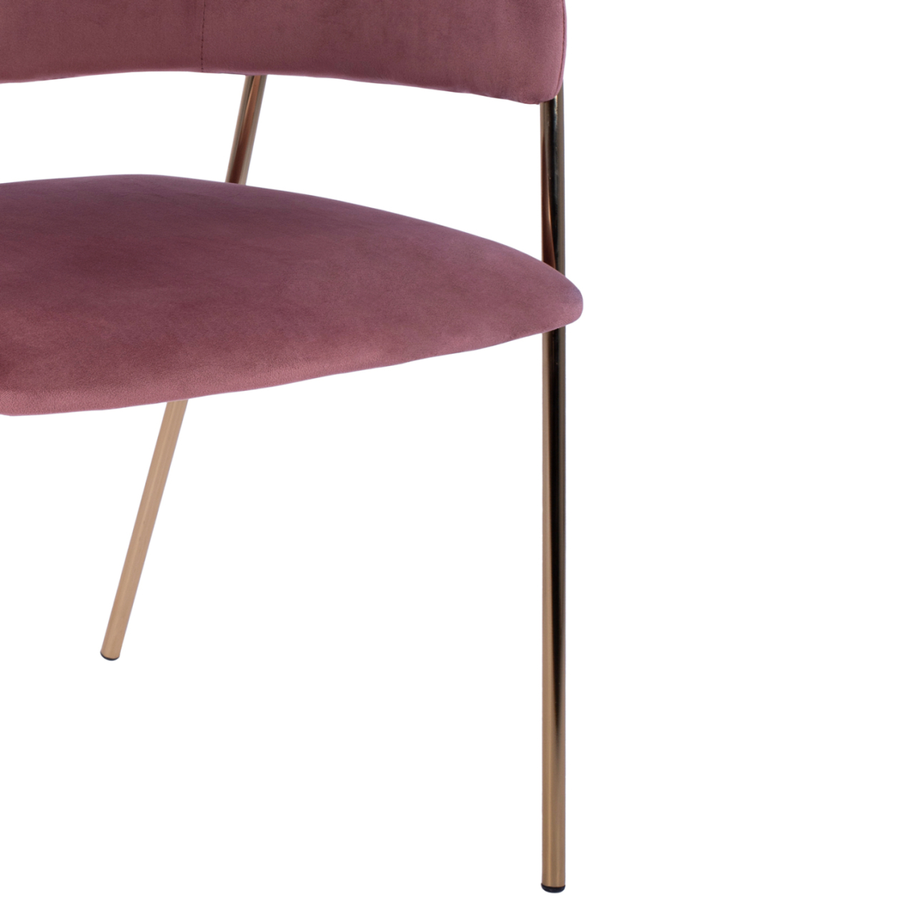 ARMCHAIR KELSO HM8521.02 VELVET DUSTY PINK and GOLD PLATED LEGS 52,5x52x80Υ cm. [8]
