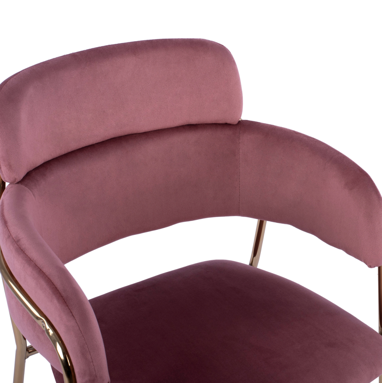 ARMCHAIR KELSO HM8521.02 VELVET DUSTY PINK and GOLD PLATED LEGS 52,5x52x80Υ cm. [7]