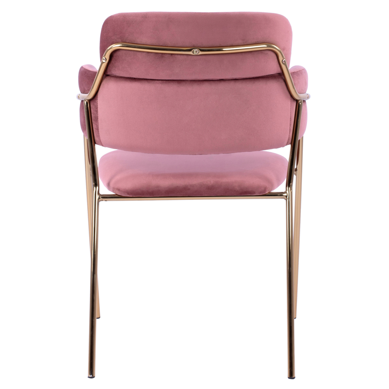 ARMCHAIR KELSO HM8521.02 VELVET DUSTY PINK and GOLD PLATED LEGS 52,5x52x80Υ cm. [6]