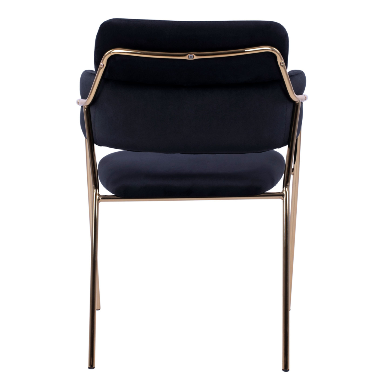 Armchair Kelso HM8521.04 Velvet Black and Gold Leg 52,5x52x80 cm [6]