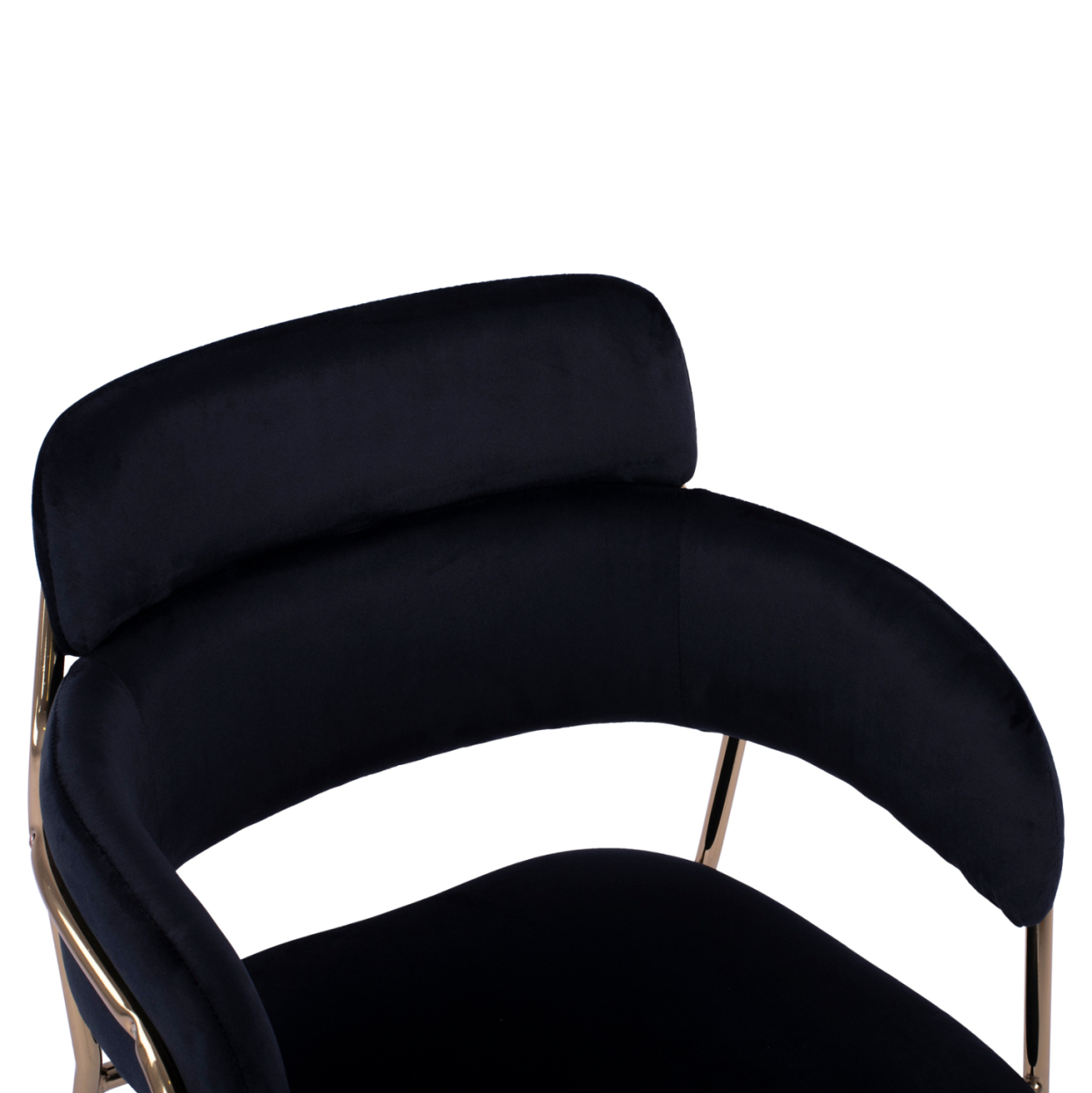 Armchair Kelso HM8521.04 Velvet Black and Gold Leg 52,5x52x80 cm [7]