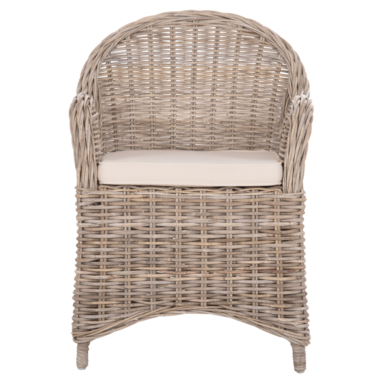 ARMCHAIR KEYLA HM9536 BROWN RATTAN-ECRU CUSHION 63x65x87Hcm. [3]