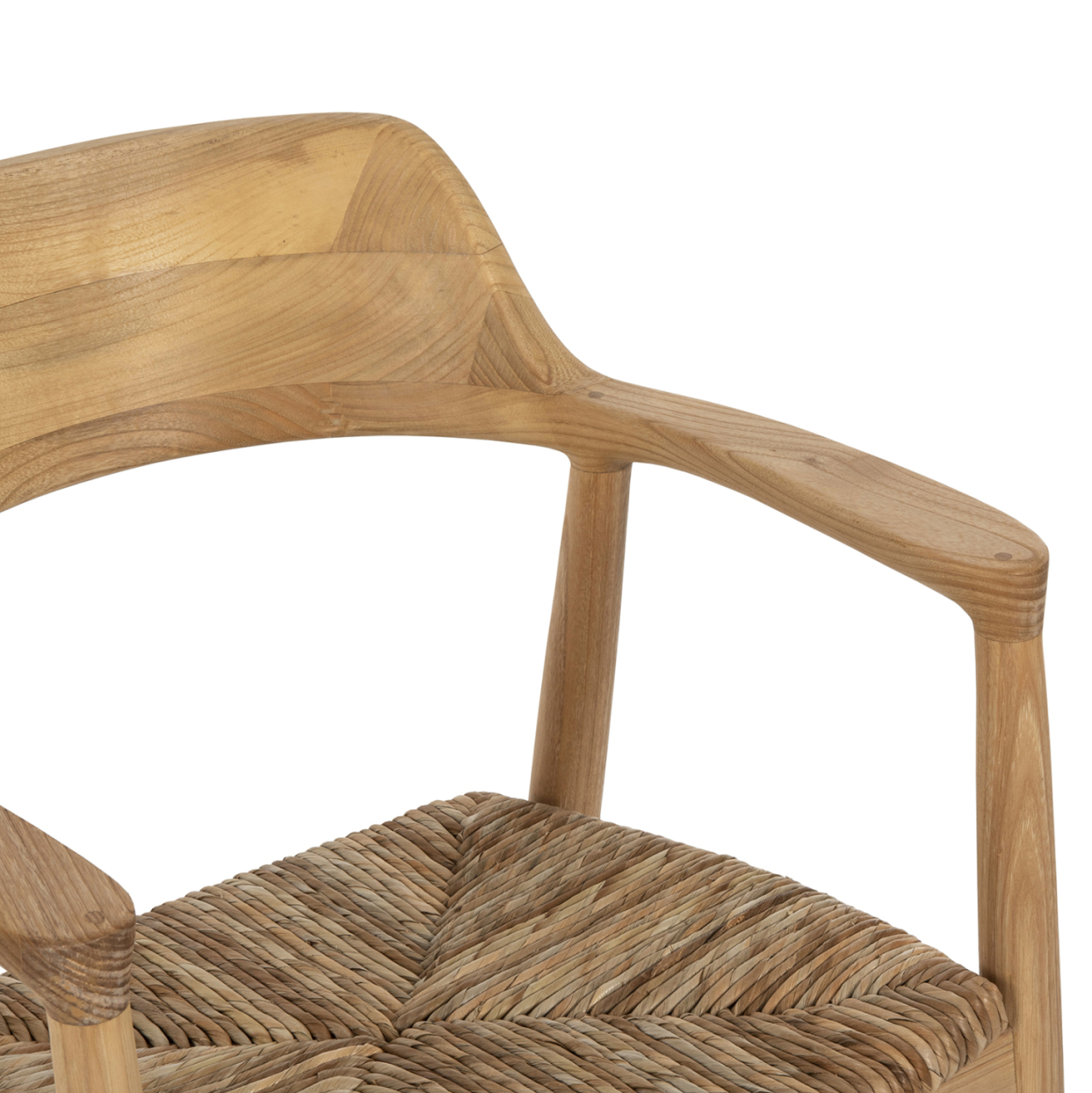 ARMCHAIR KINGSLEY HM9634.01 TEAK WOOD and STRAW MATT IN NATURAL COLOR 57,5x54x80Hcm. [7]