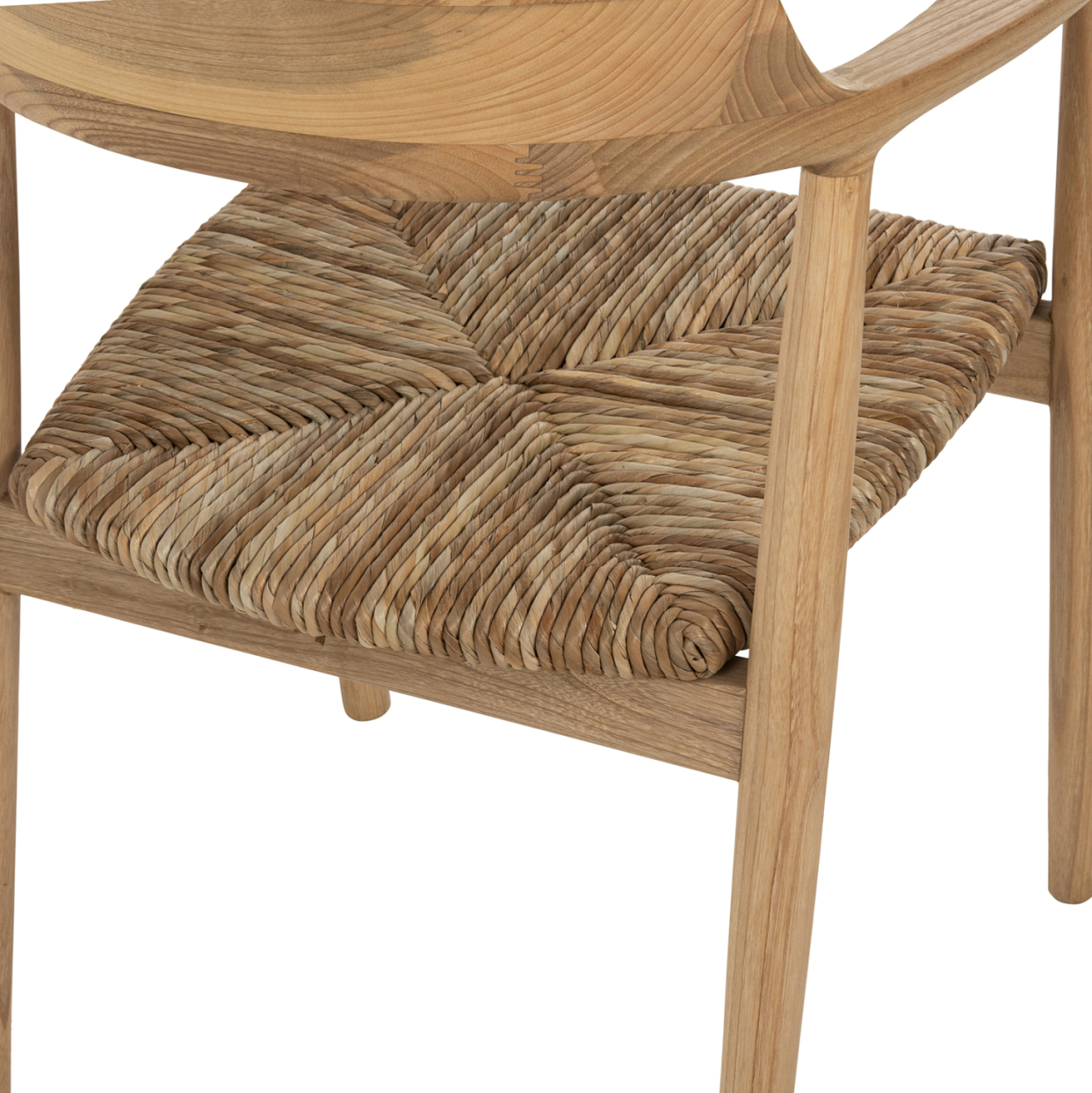ARMCHAIR KINGSLEY HM9634.01 TEAK WOOD and STRAW MATT IN NATURAL COLOR 57,5x54x80Hcm. [10]