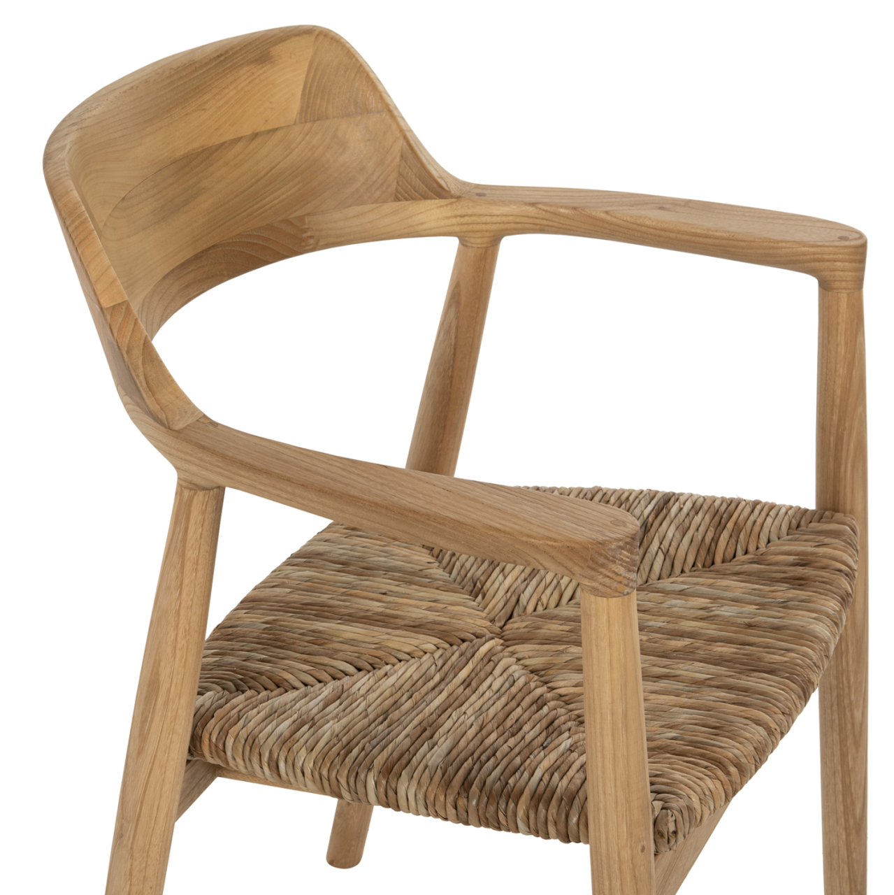 ARMCHAIR KINGSLEY HM9634.01 TEAK WOOD and STRAW MATT IN NATURAL COLOR 57,5x54x80Hcm. [9]