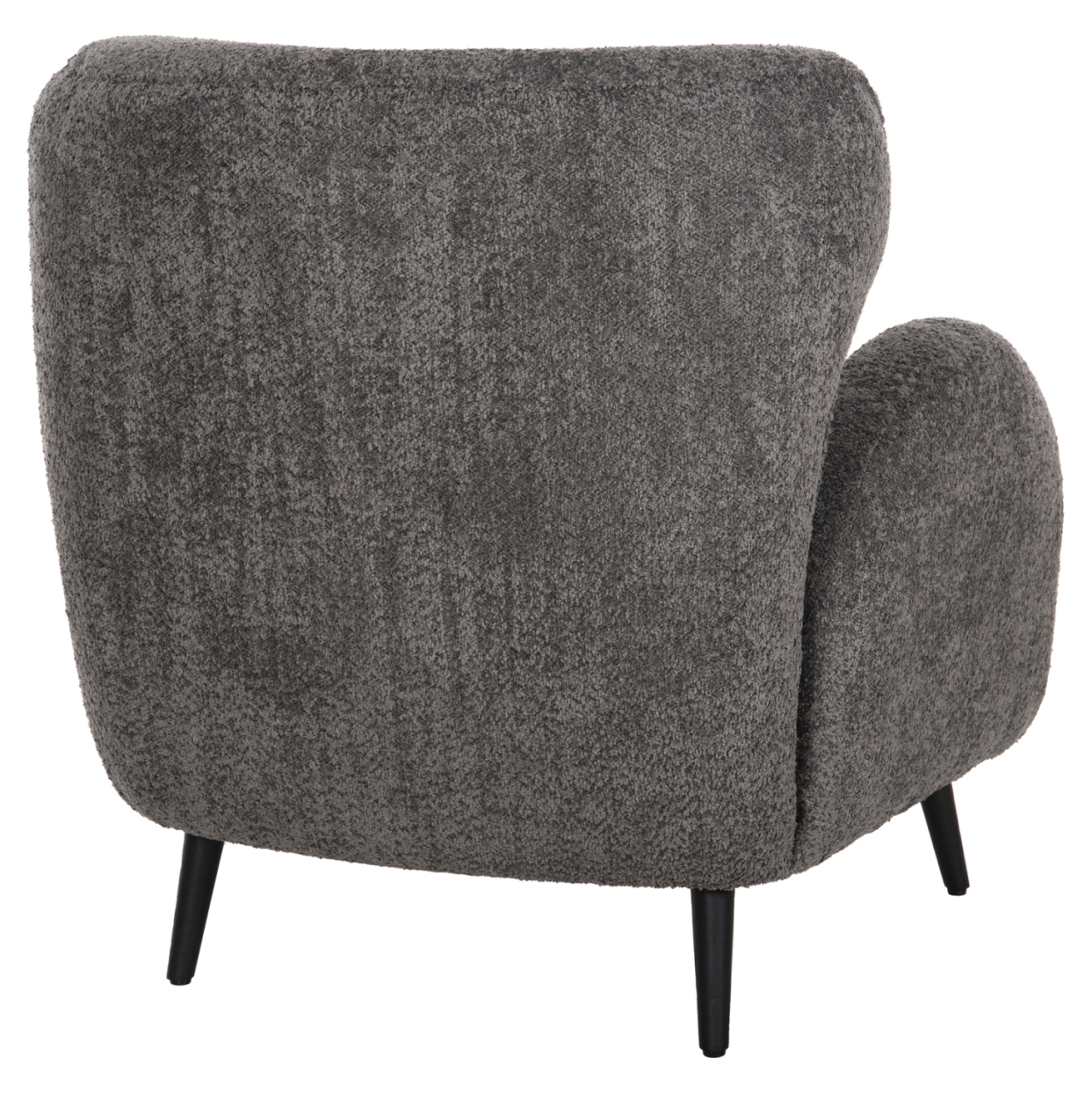 ARMCHAIR KRYLY HM9593.01 GREY BOUCLE FABRIC-BLACK WOODEN LEGS 83x87x89Hcm. [5]