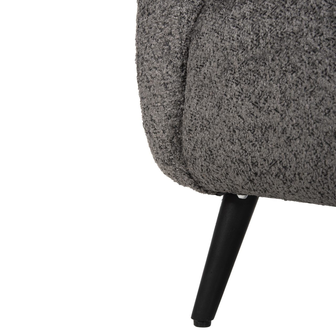 ARMCHAIR KRYLY HM9593.01 GREY BOUCLE FABRIC-BLACK WOODEN LEGS 83x87x89Hcm. [10]