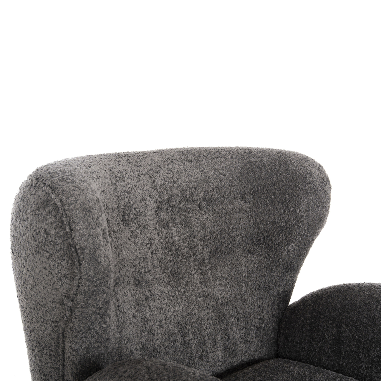 ARMCHAIR KRYLY HM9593.01 GREY BOUCLE FABRIC-BLACK WOODEN LEGS 83x87x89Hcm. [7]