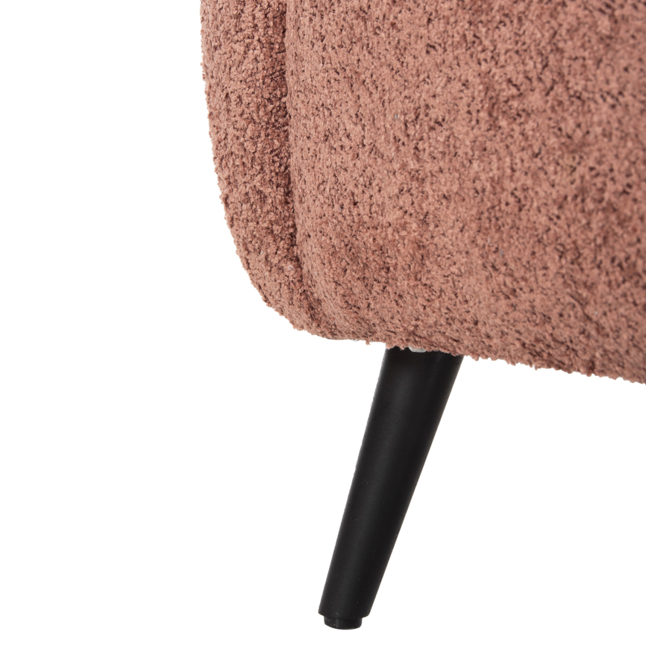 ARMCHAIR KRYLY HM9593.02 PINK BOUCLE FABRIC-BLACK WOODEN LEGS 83x87x89Hcm. [10]