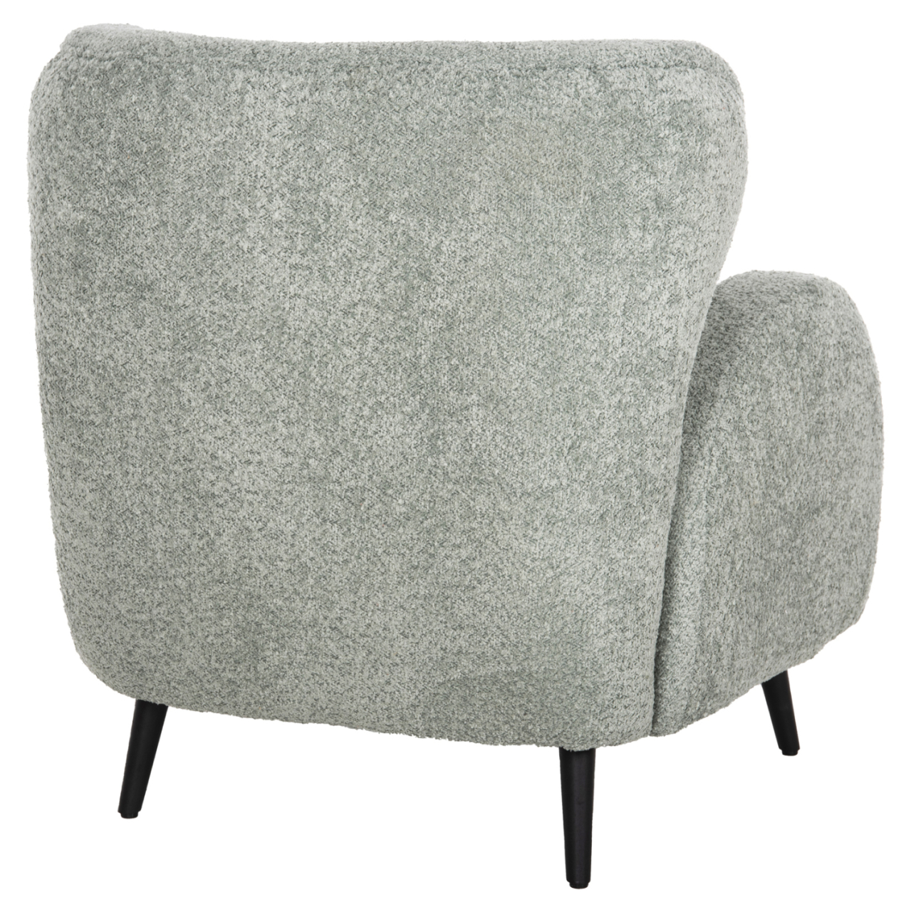 ARMCHAIR KRYLY HM9593.05 PEA GREEN BOUCLE FABRIC-BLACK WOODEN LEGS 83x87x89Hcm. [5]