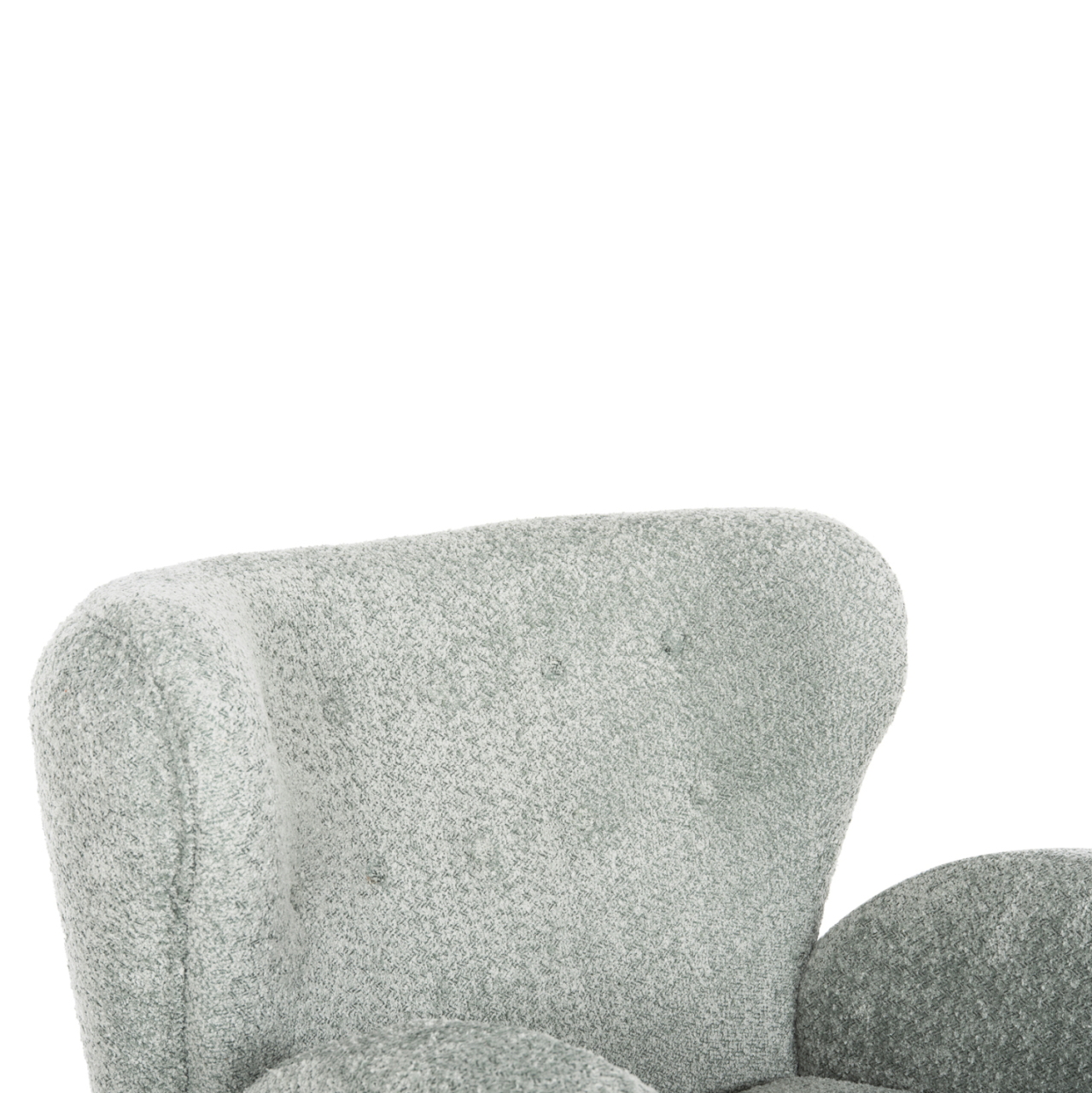 ARMCHAIR KRYLY HM9593.05 PEA GREEN BOUCLE FABRIC-BLACK WOODEN LEGS 83x87x89Hcm. [7]