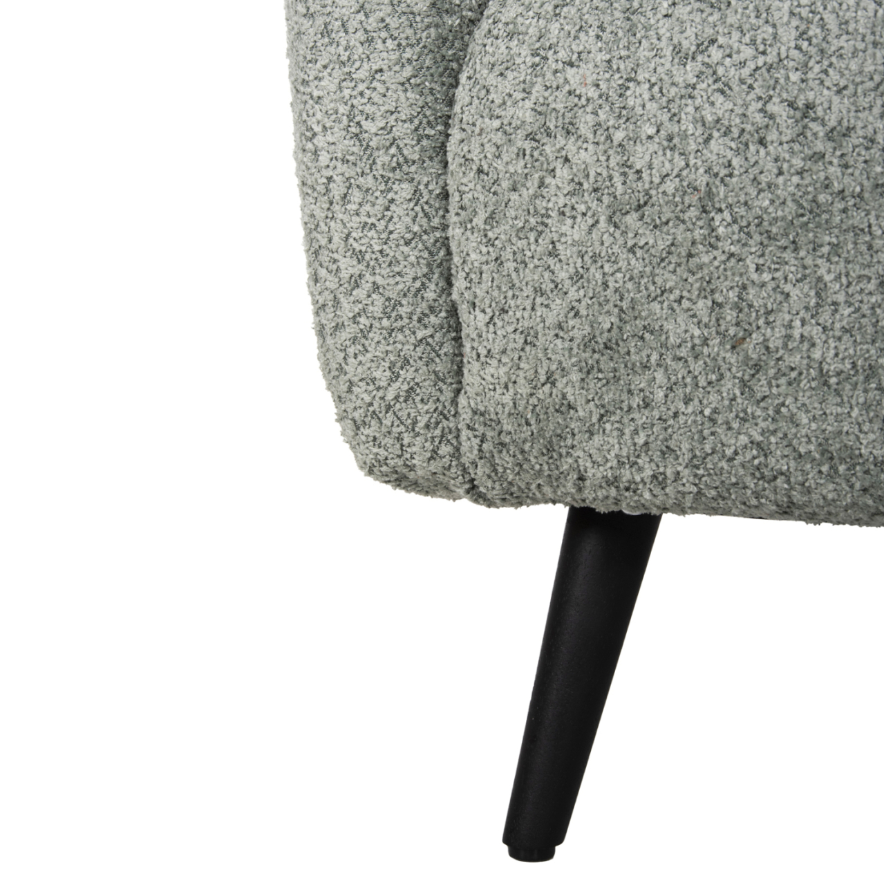 ARMCHAIR KRYLY HM9593.05 PEA GREEN BOUCLE FABRIC-BLACK WOODEN LEGS 83x87x89Hcm. [10]