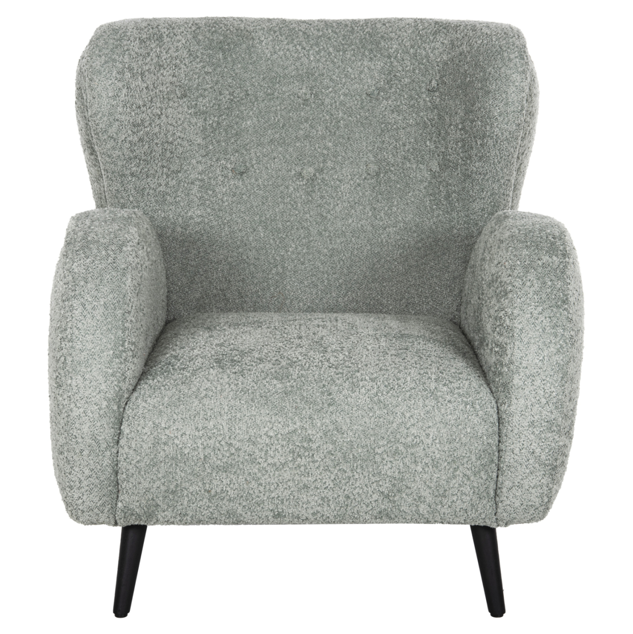 ARMCHAIR KRYLY HM9593.05 PEA GREEN BOUCLE FABRIC-BLACK WOODEN LEGS 83x87x89Hcm. [3]