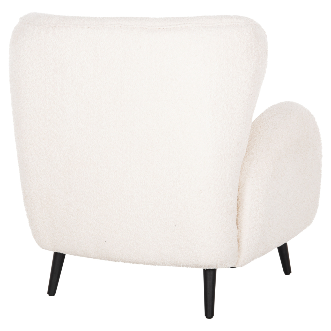 ARMCHAIR KRYLY HM9593.06 ECRU BOUCLE FABRIC-BLACK WOODEN LEGS 83x87x89Hcm. [5]