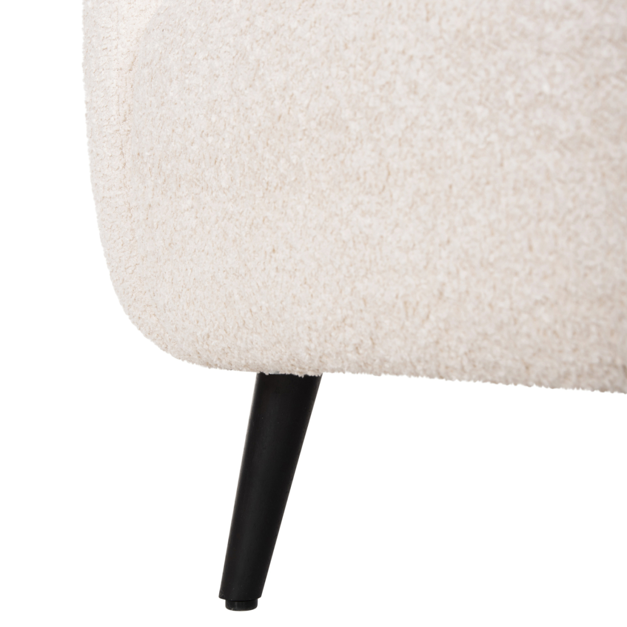 ARMCHAIR KRYLY HM9593.06 ECRU BOUCLE FABRIC-BLACK WOODEN LEGS 83x87x89Hcm. [10]