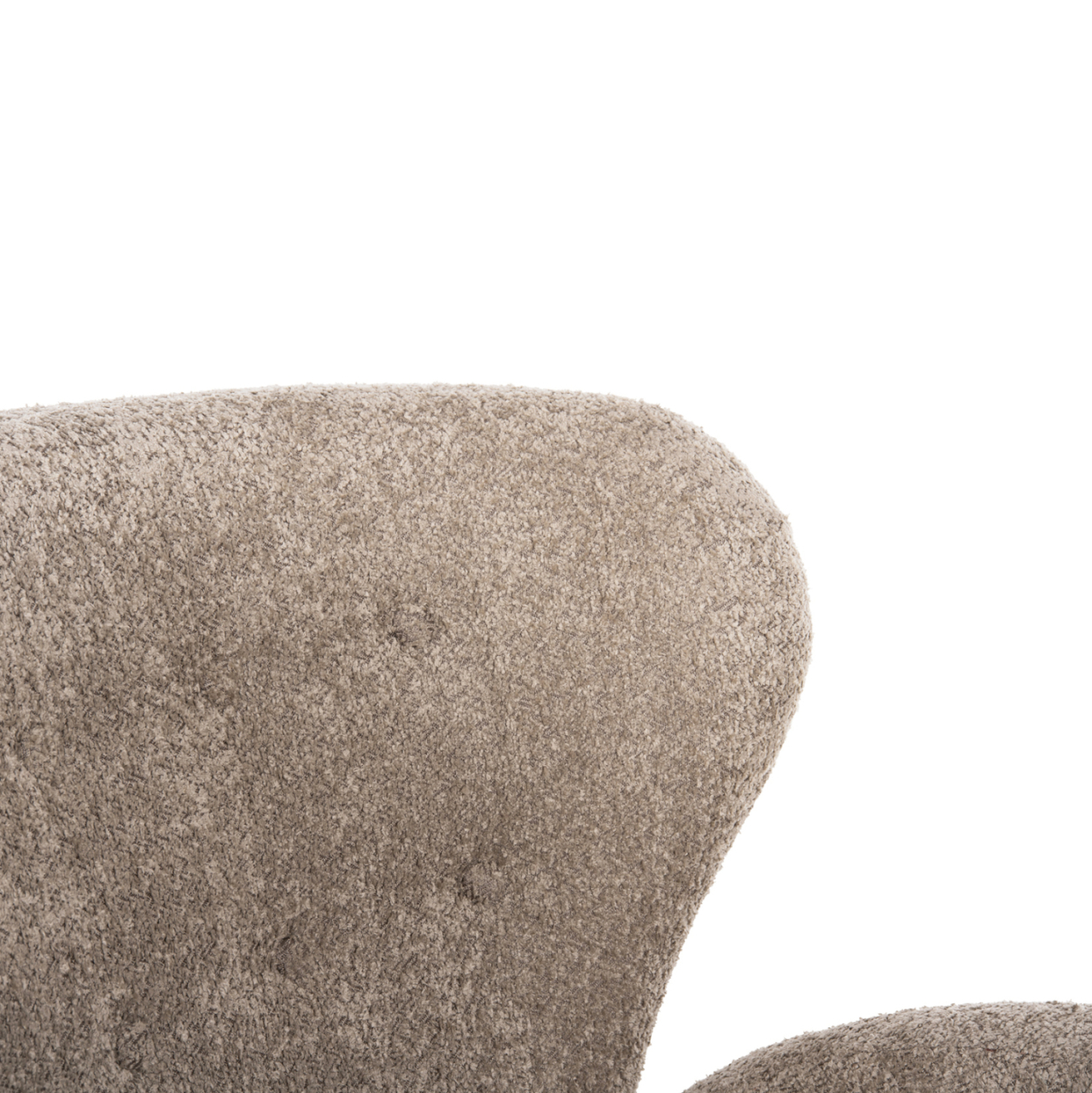 ARMCHAIR KRYLY HM9593.07 BEIGE BOUCLE FABRIC-BLACK WOODEN LEGS 83x87x89Hcm. [9]