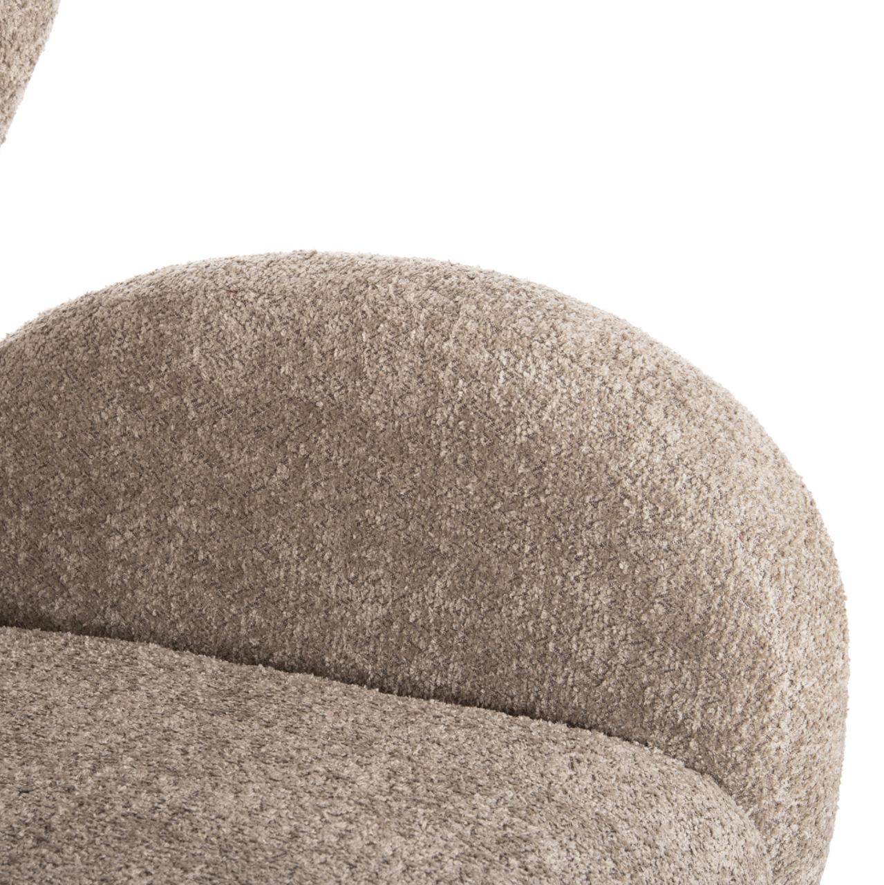 ARMCHAIR KRYLY HM9593.07 BEIGE BOUCLE FABRIC-BLACK WOODEN LEGS 83x87x89Hcm. [8]