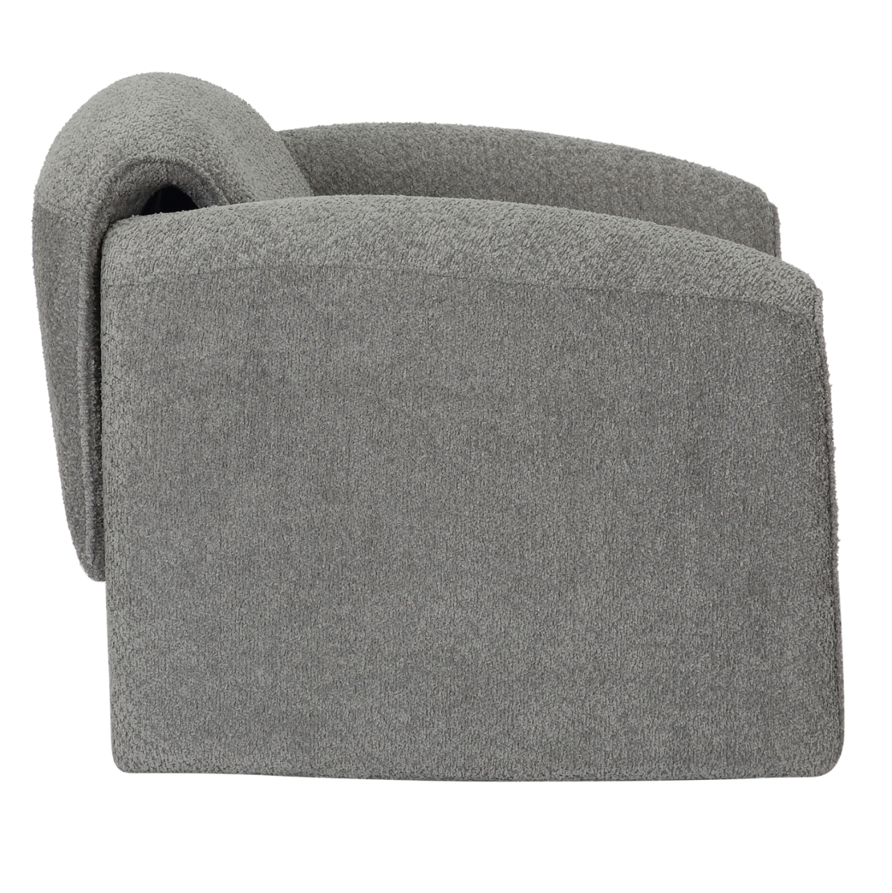 ARMCHAIR LAFORGE HM9679.01 GREY BOUCLE FABRIC-METAL FRAME 100x83x66Hcm. [4]