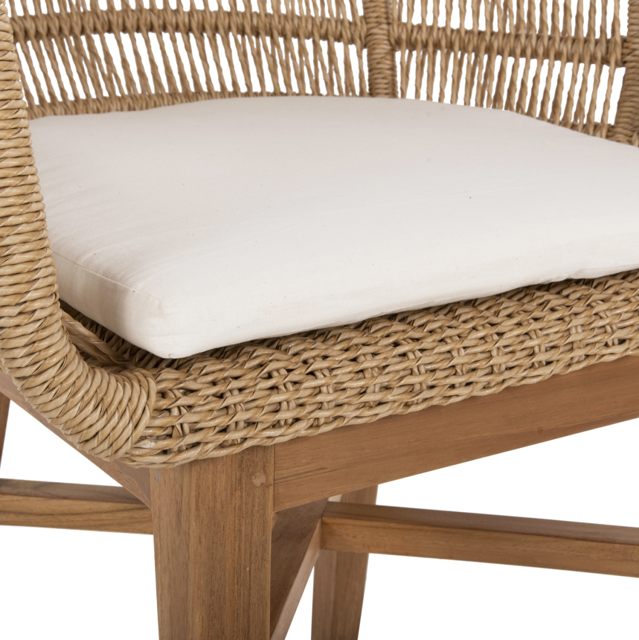ARMCHAIR LAMORA HM9826 TEAK WOOD-SYNTHETIC ROPE-CUSHION 58.5x58.5x76Hcm. [7]