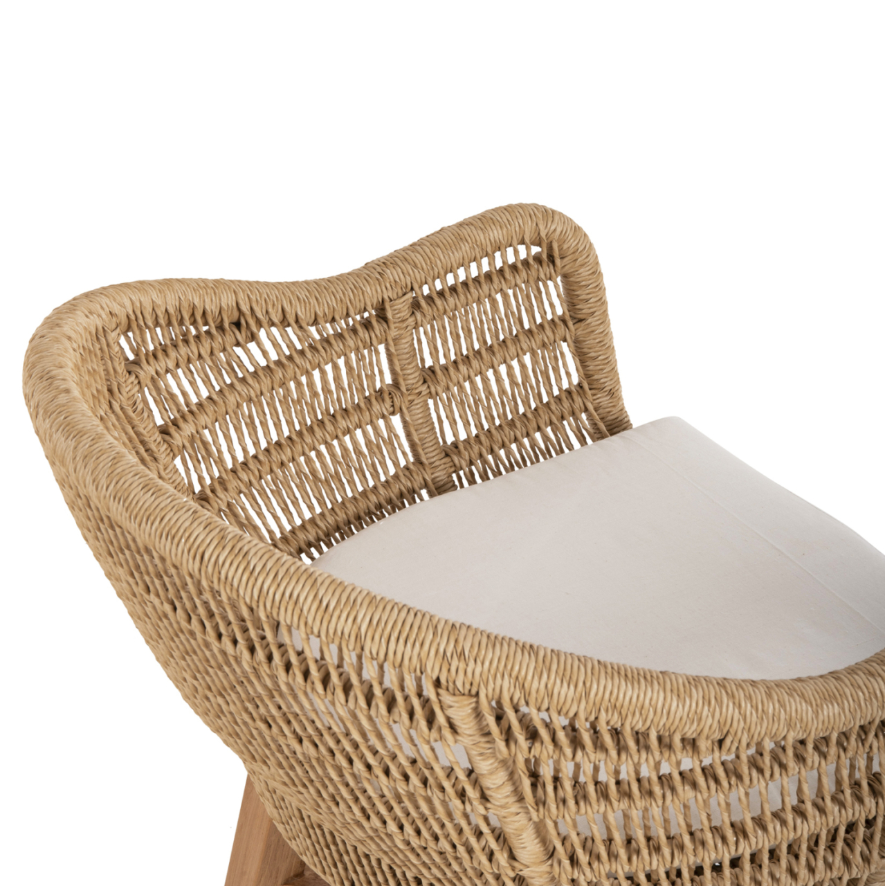 ARMCHAIR LAMORA HM9826 TEAK WOOD-SYNTHETIC ROPE-CUSHION 58.5x58.5x76Hcm. [9]