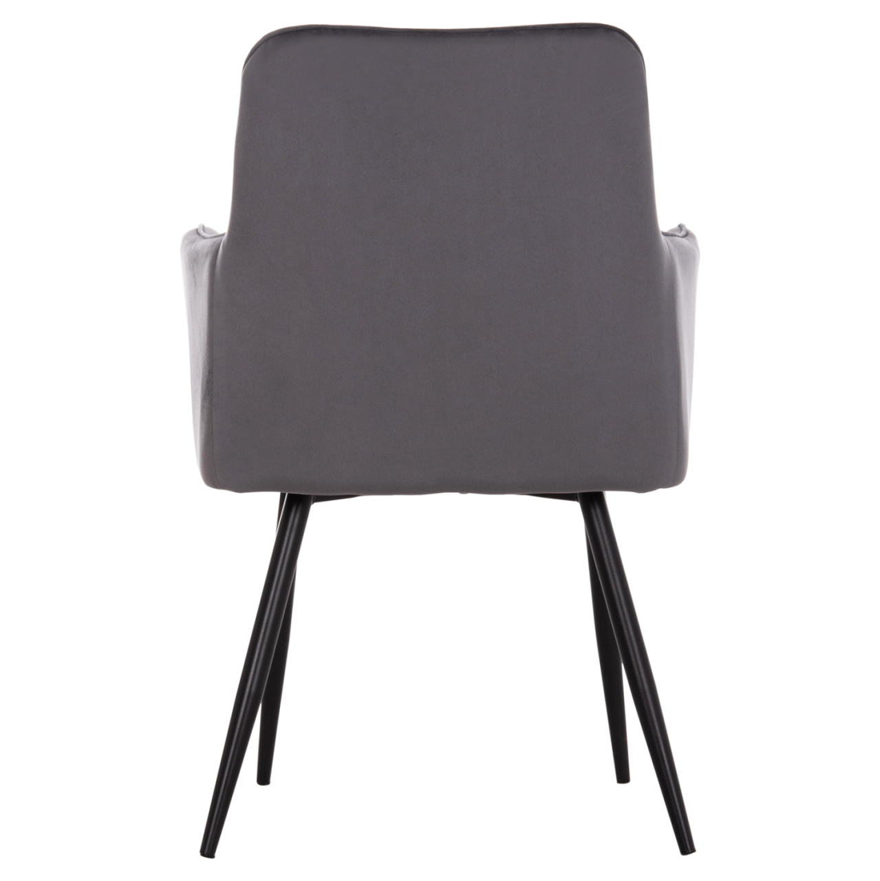 ARMCHAIR LATRELL HM8582.01 GREY VELVET and BLACK METAL LEGS 54x57x84Hcm. [6]