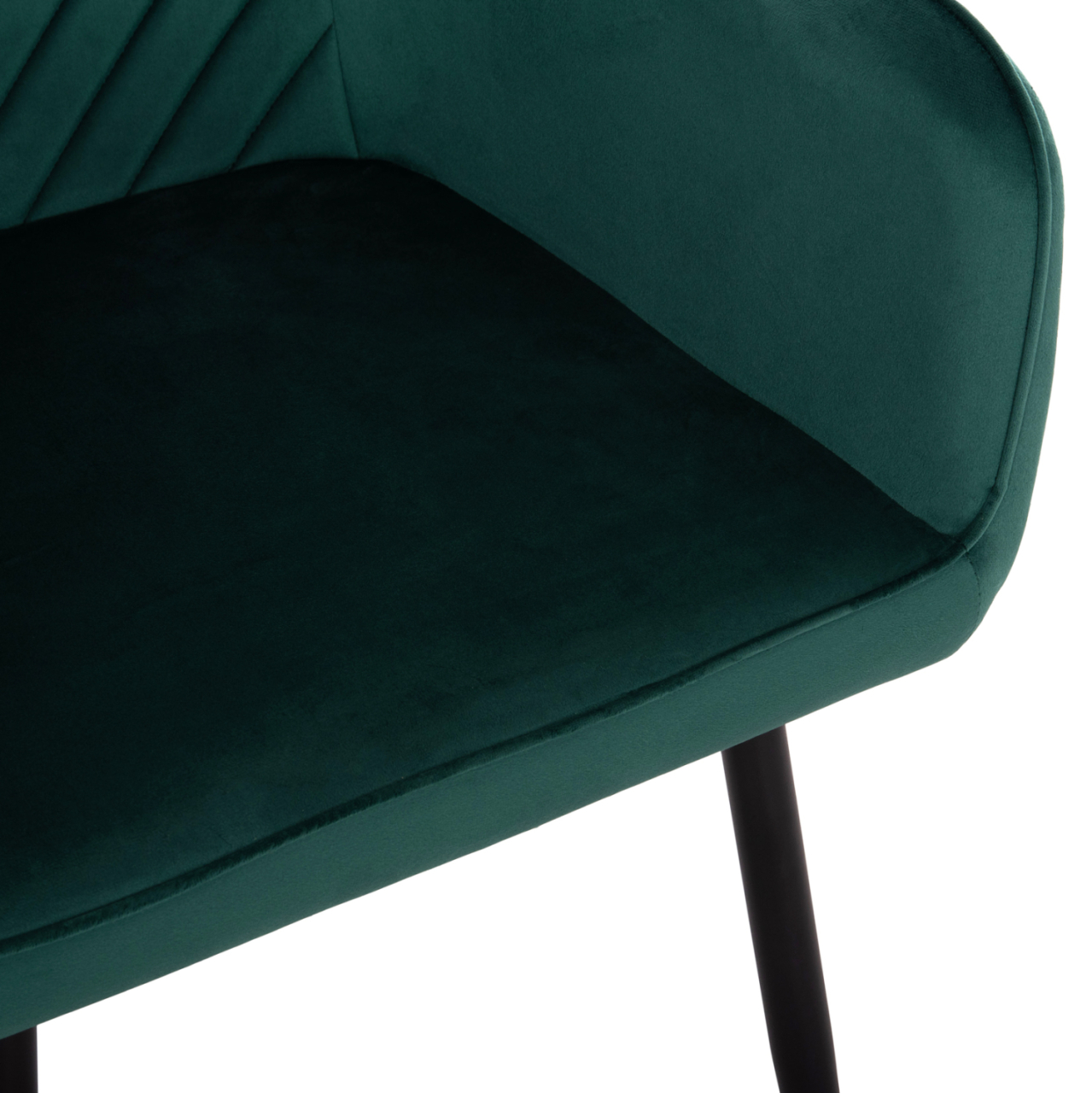 ARMCHAIR LATRELL HM8582.03 CYPRESS GREEN VELVET and BLACK METAL LEGS 54x57x84Hcm. [8]