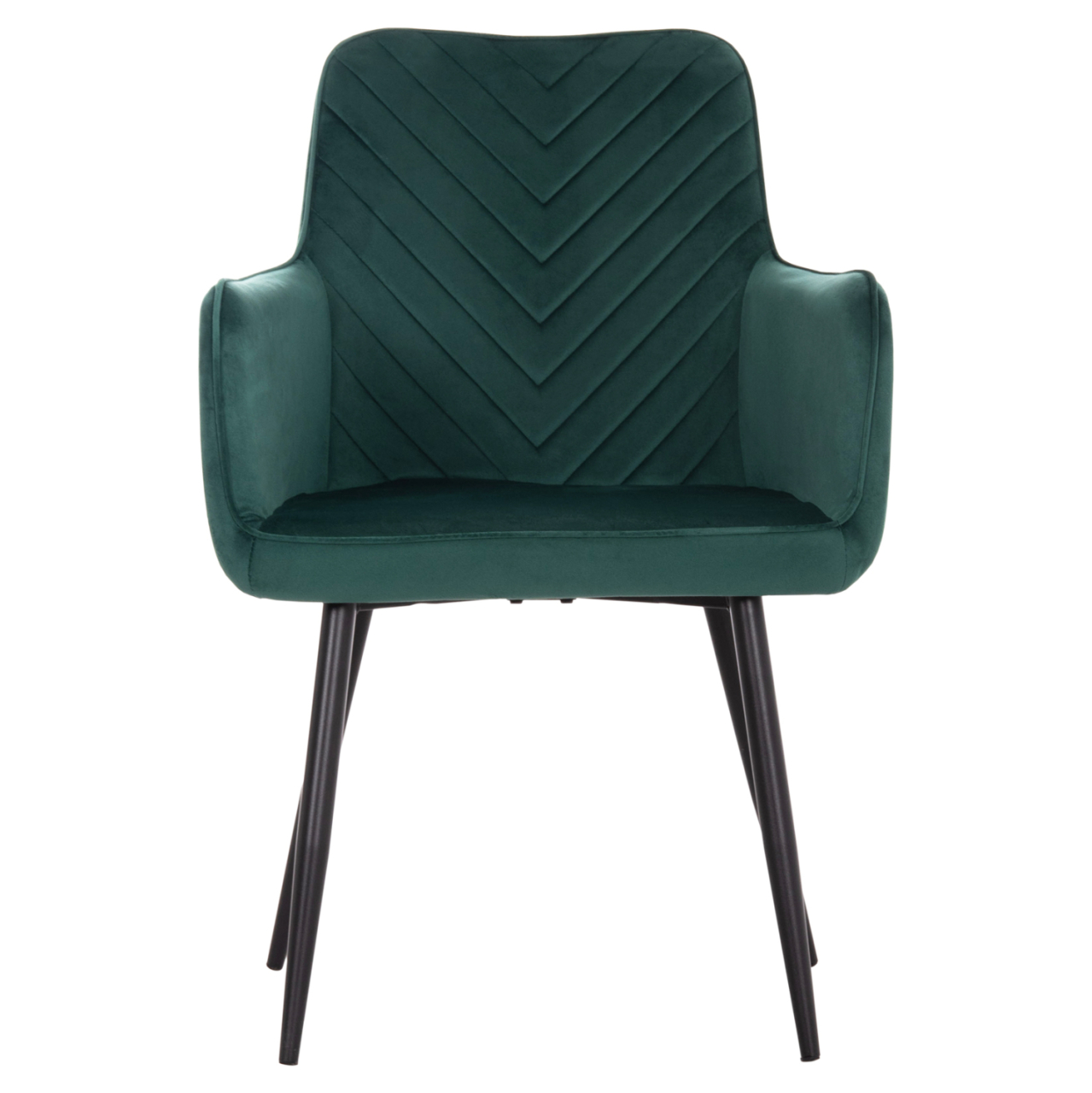 ARMCHAIR LATRELL HM8582.03 CYPRESS GREEN VELVET and BLACK METAL LEGS 54x57x84Hcm. [3]