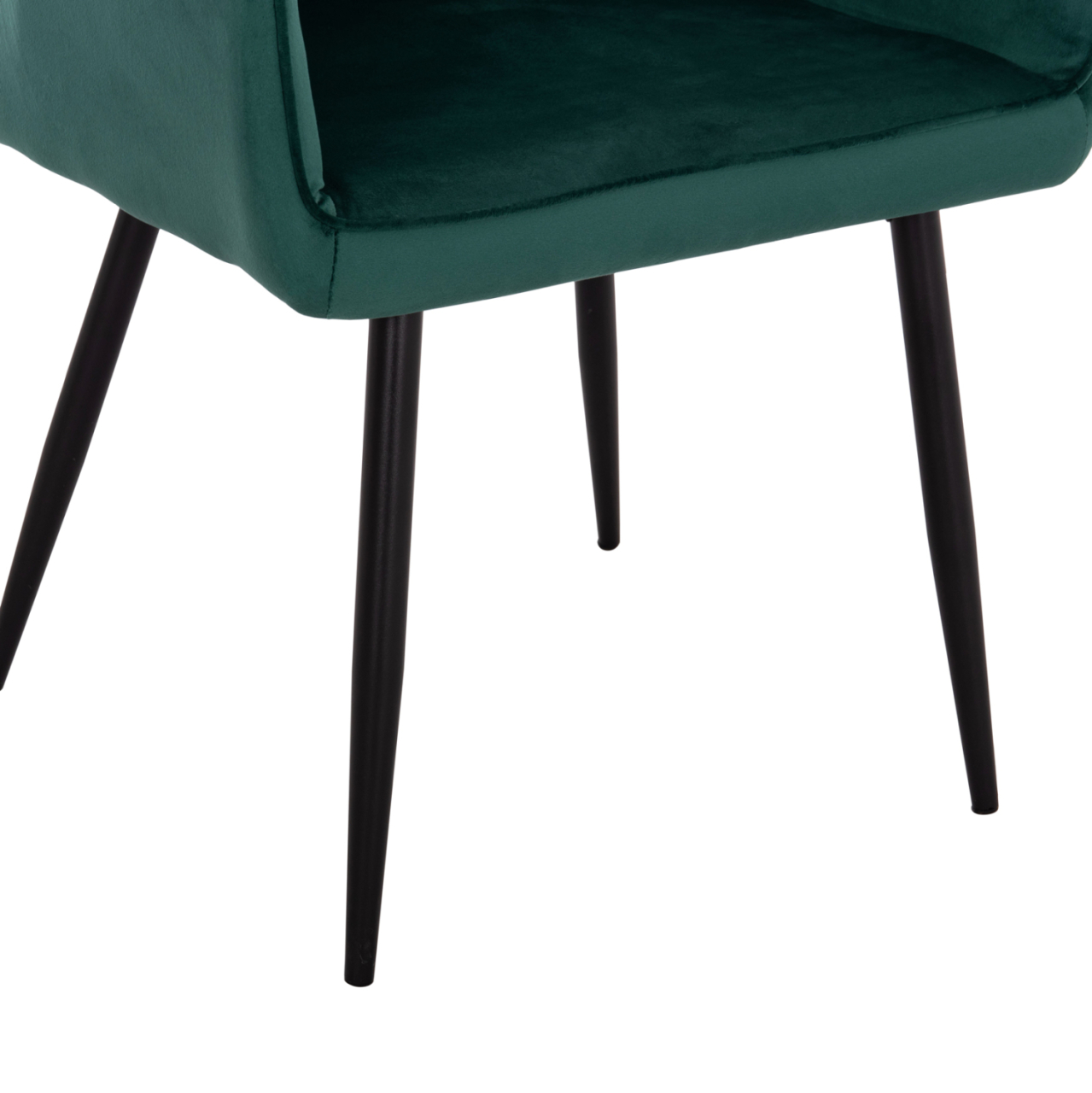 ARMCHAIR LATRELL HM8582.03 CYPRESS GREEN VELVET and BLACK METAL LEGS 54x57x84Hcm. [9]