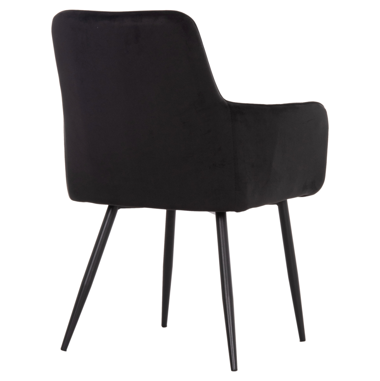 ARMCHAIR LATRELL HM8582.04 BLACK VELVET and BLACK METAL LEGS 54x57x84Hcm. [5]