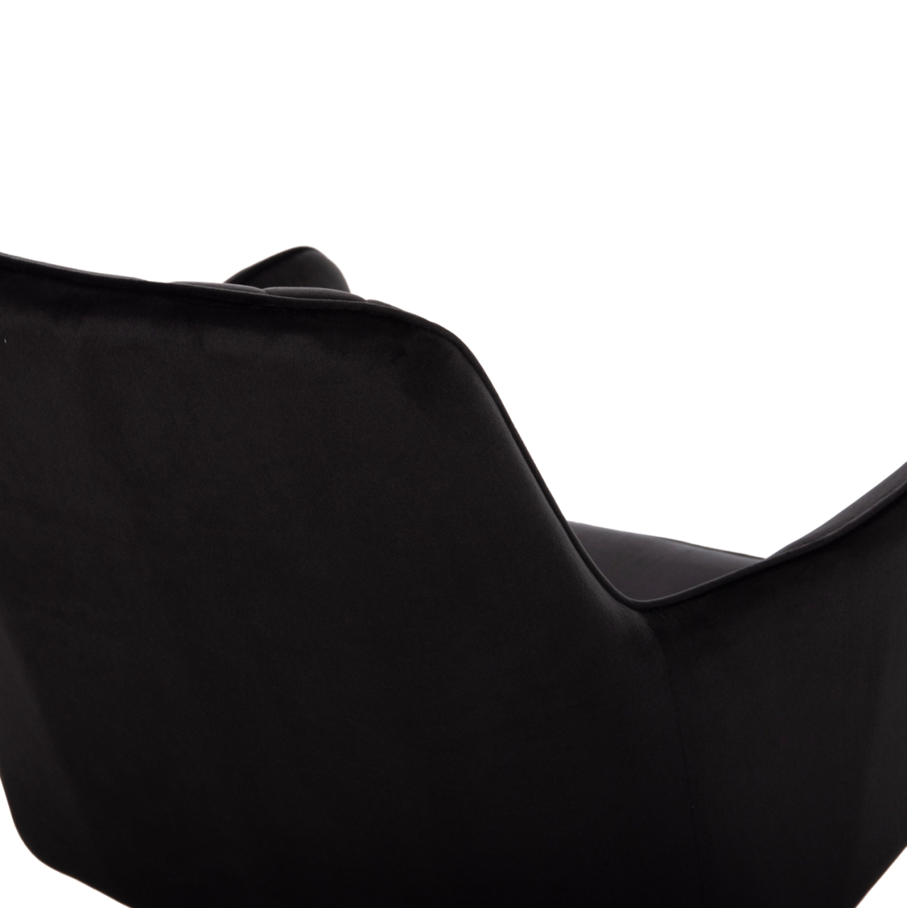 ARMCHAIR LATRELL HM8582.04 BLACK VELVET and BLACK METAL LEGS 54x57x84Hcm. [10]