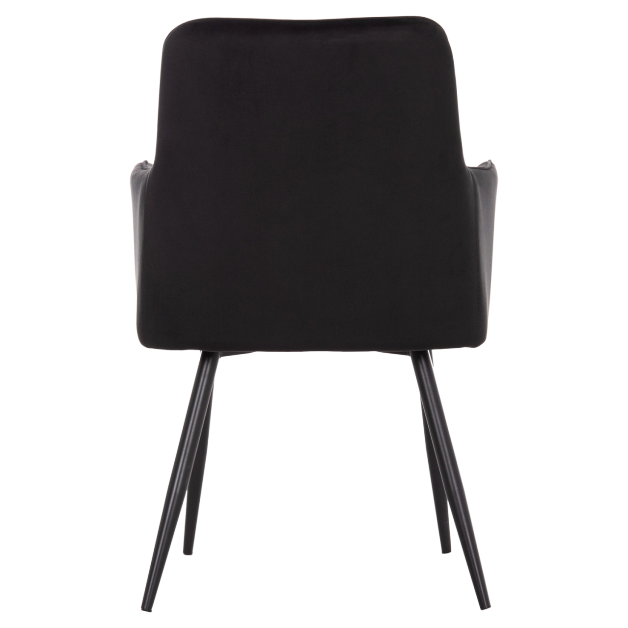 ARMCHAIR LATRELL HM8582.04 BLACK VELVET and BLACK METAL LEGS 54x57x84Hcm. [6]