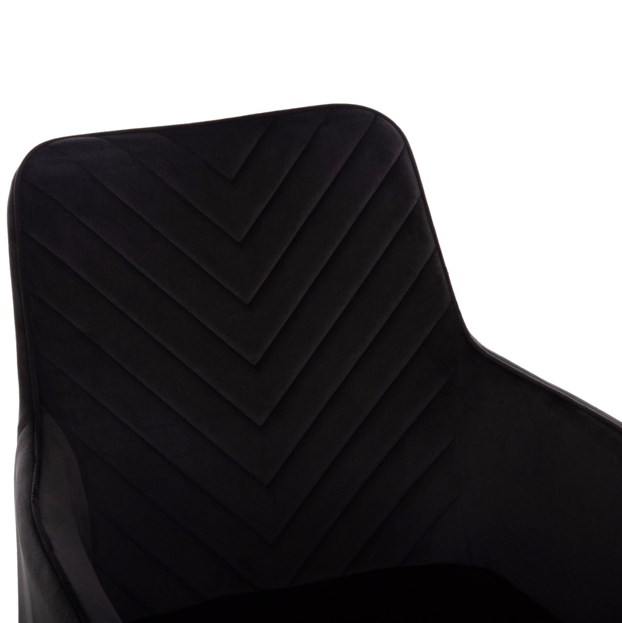 ARMCHAIR LATRELL HM8582.04 BLACK VELVET and BLACK METAL LEGS 54x57x84Hcm. [7]