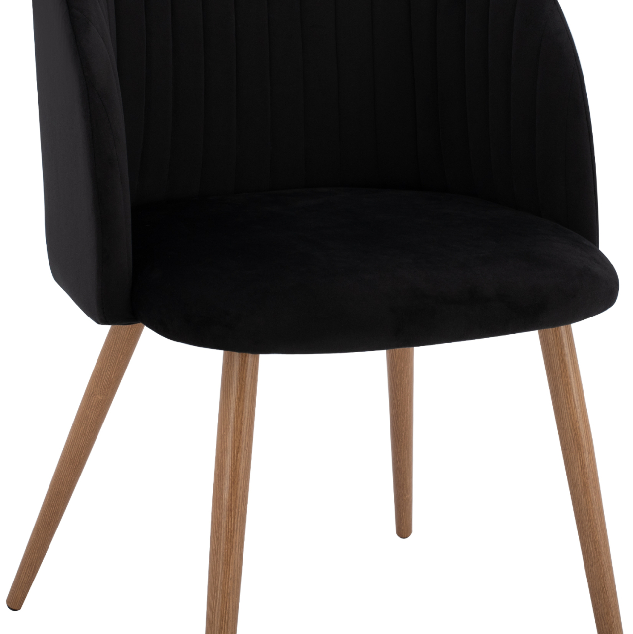 Armchair Leah with Velvet Black and Metallic Legs HM8543.04 53x57x81 cm. [8]