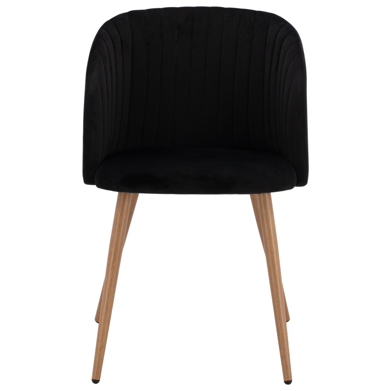 Armchair Leah with Velvet Black and Metallic Legs HM8543.04 53x57x81 cm. [3]