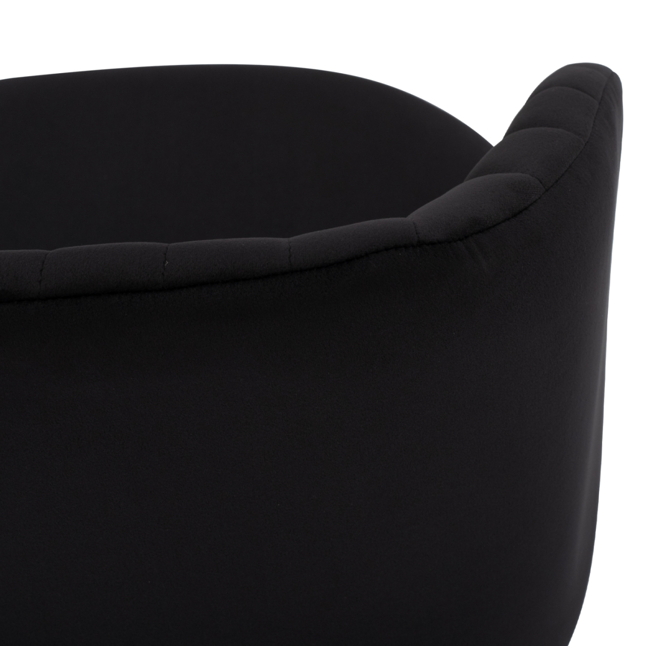 Armchair Leah with Velvet Black and Metallic Legs HM8543.04 53x57x81 cm. [10]