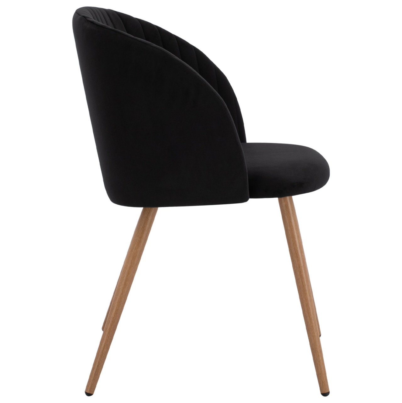 Armchair Leah with Velvet Black and Metallic Legs HM8543.04 53x57x81 cm. [4]