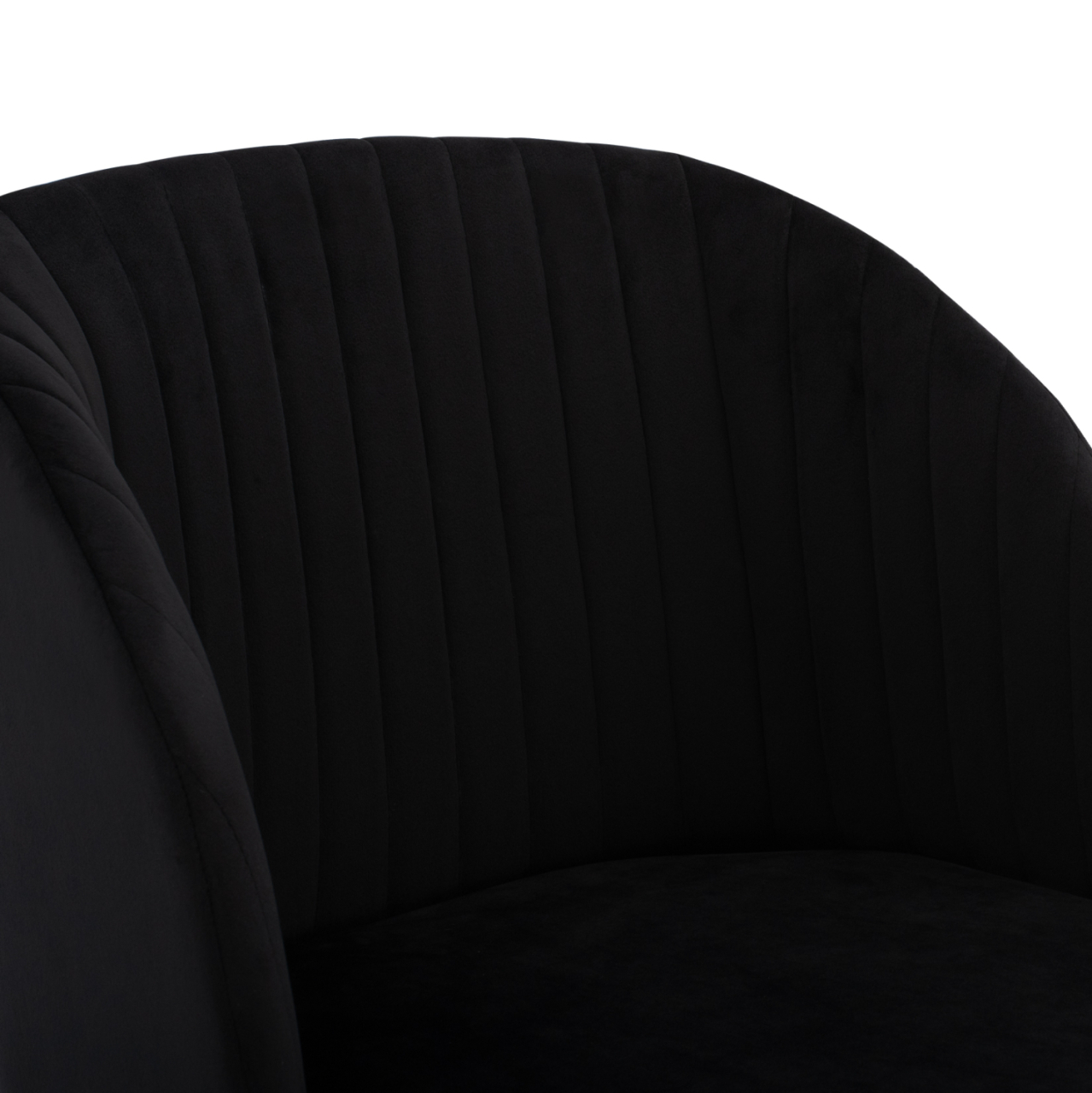 Armchair Leah with Velvet Black and Metallic Legs HM8543.04 53x57x81 cm. [7]