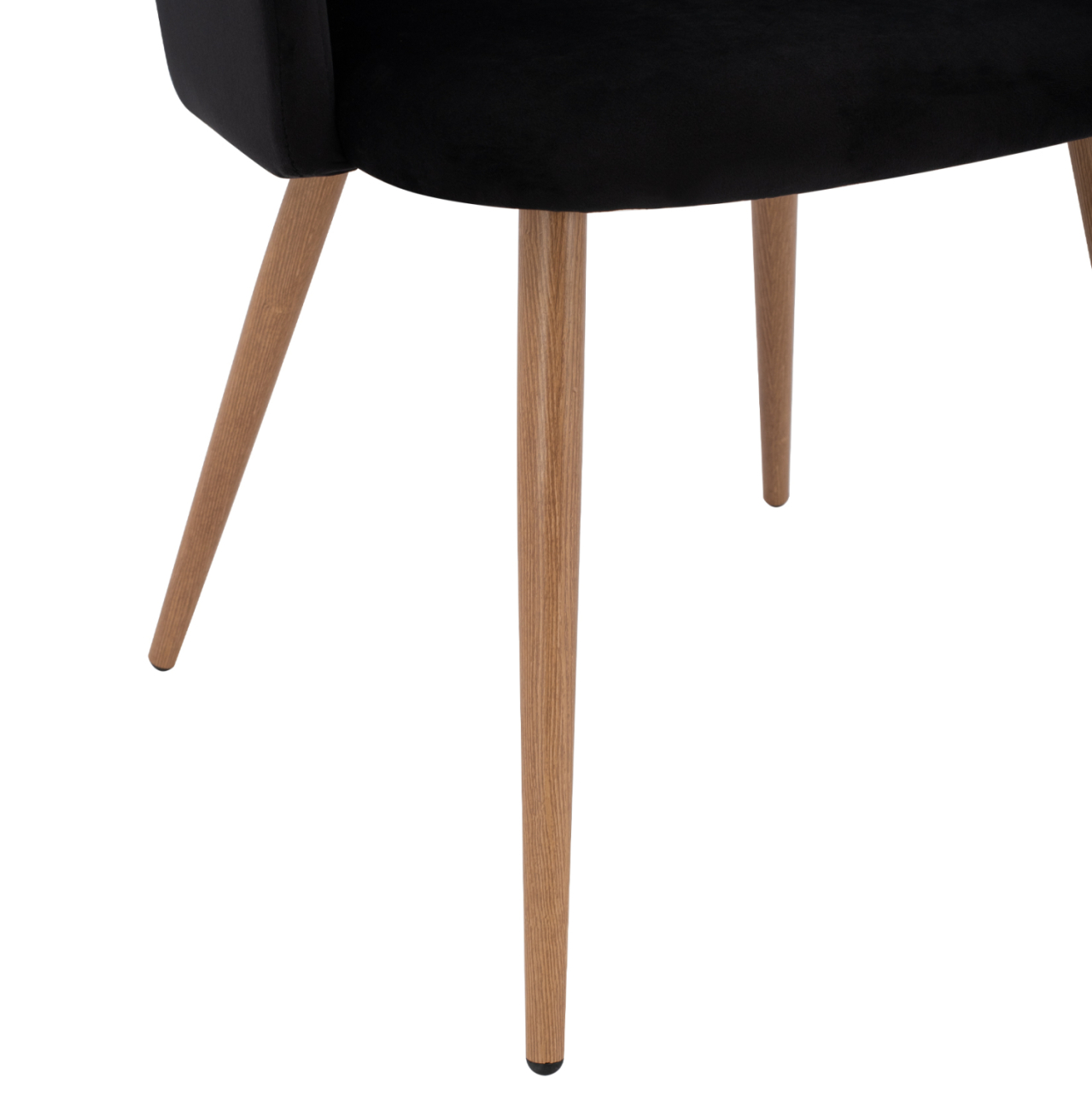 Armchair Leah with Velvet Black and Metallic Legs HM8543.04 53x57x81 cm. [9]